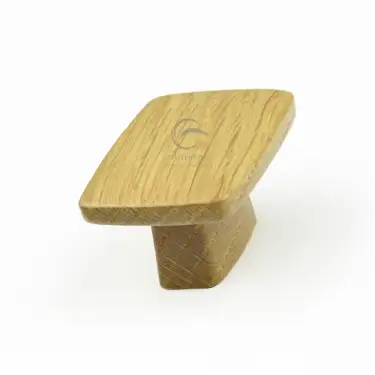 Click Here To Enlarge This Photo Of W4431-16-OAK M&period;Marcus Wooden Cabinet Knob Quattro Design 16mm Oak Finish