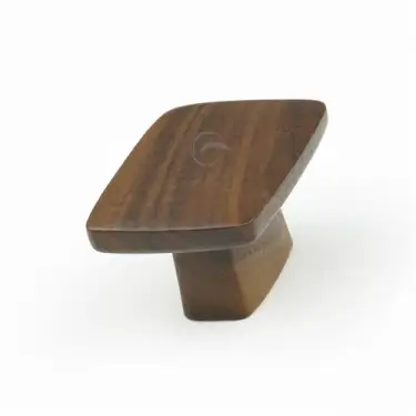 Click Here To Enlarge This Photo Of W4431-16-WAL M&period;Marcus Wooden Cabinet Knob Quattro Design 16mm Walnut Finish