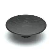 W4466-64-ASH M&period;Marcus Wooden Cabinet Knob Split Design 64mm Black Ash Finish