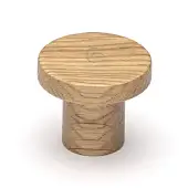W4470-33-OAK M&period;Marcus Wooden Cabinet Knob Circum Design 33mm Oak Finish