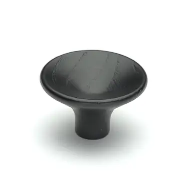 Click Here To Enlarge This Photo Of W4491-38-ASH M&period;Marcus Wooden Cabinet Knob Trumpet Design 38mm Black Ash Finish