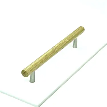 Click Here To Enlarge This Photo Of W7763-160-OAK M&period;Marcus Wooden Cabinet Pull Handle Tilaa Design 160mm Oak Finish