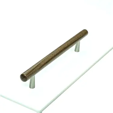 Click Here To Enlarge This Photo Of W7763-160-WAL M&period;Marcus Wooden Cabinet Pull Handle Tilaa Design 160mm Walnut Finish