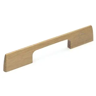 Click Here To Enlarge This Photo Of W7791-224-OAK M&period;Marcus Wooden Cabinet Pull Handle Slim Metro Design 224mm Oak Finish