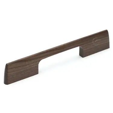 Click Here To Enlarge This Photo Of W7791-224-WAL M&period;Marcus Wooden Cabinet Pull Handle Slim Metro Design 224mm Walnut Finish
