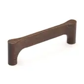 W7827-160-WAL M&period;Marcus Wooden Cabinet Pull Handle Gio Design 160mm Walnut Finish