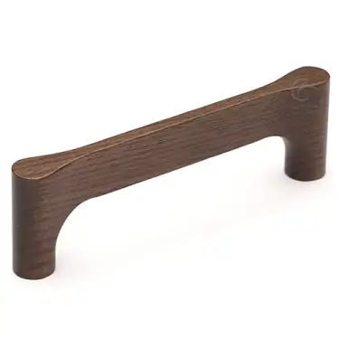 Click Here To Enlarge This Photo Of W7827-224-WAL M&period;Marcus Wooden Cabinet Pull Handle Gio Design 224mm Walnut Finish