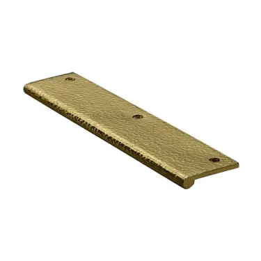 Click Here To Enlarge This Photo Of HAMEP200 38-PB Heritage Brass Hammered EP Edge Pull Cabinet Handle 200mm Polished Brass finish