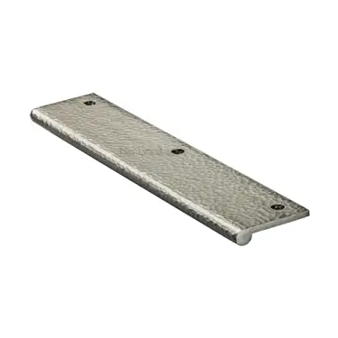 Click Here To Enlarge This Photo Of HAMEP200 38-SN Heritage Brass Hammered EP Edge Pull Cabinet Handle 200mm Satin Nickel finish