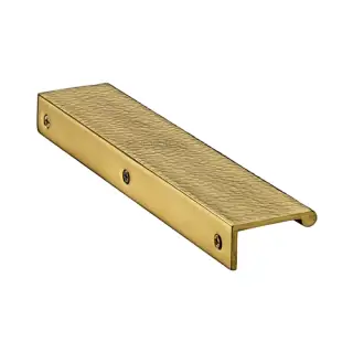HAMEPR200 40-PB Heritage Brass Hammered EPR Edge Pull Cabinet Handle 200mm Polished Brass finish