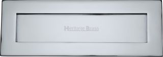 V850 356-PC Heritage Brass Letterplate 14" x 4 &half;" Polished Chrome Finish