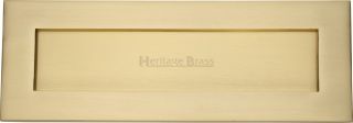 V850 356-SB Heritage Brass Letterplate 14" x 4 &half;" Satin Brass Finish