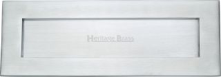 V850 356-SC Heritage Brass Letterplate 14" x 4 &half;" Satin Chrome Finish