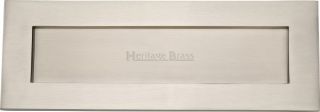V850 356-SN Heritage Brass Letterplate 14" x 4 &half;" Satin Nickel Finish
