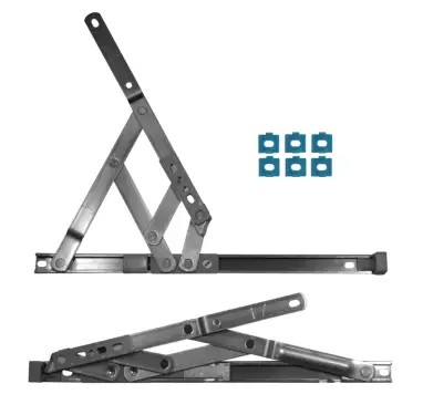 Click Here To Enlarge This Photo Of CH30117 - CHAMELEON Side Hung Restricted Friction Hinge With Packers 300mm Length x 13-17mm Stack Height RH