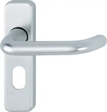 Click Here To Enlarge This Photo Of 138S&sol;267U &lpar;AR200S&sol;14&rpar; Hoppe Sprung Oval Profile Lock Levers 48&period;5mm Centres - Satin Anodised Aluminium &lpar;2655941&rpar;