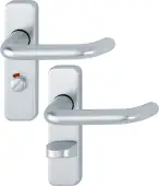 138S&sol;267UR &lpar;AR200S&sol;15&rpar; Hoppe Sprung Bathroom Levers 57mm Centres - Satin Anodised Aluminium &lpar;2655975&rpar;