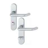 138S&sol;2600 &lpar;AR200S&sol;35-SP-78&rpar; Hoppe Sprung Bathroom Levers 78mm Centres - Satin Anodised Aluminium &lpar;2654631&rpar;