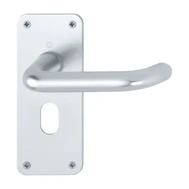 Click Here To Enlarge This Photo Of 138S&sol;306 &lpar;AR200S&sol;24-SP&rpar; Hoppe Sprung Oval Profile Lock Levers 48&period;5mm Centres - Satin Anodised Aluminium &lpar;2698799&rpar;
