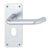 138S&sol;306 &lpar;AR200S&sol;24-SP&rpar; Hoppe Sprung Oval Profile Lock Levers 48&period;5mm Centres - Satin Anodised Aluminium &lpar;2698799&rpar;