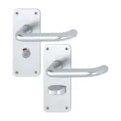 138S&sol;306 &lpar;AR200S&sol;25-SP-LH&rpar; Hoppe Sprung Bathroom Levers &ndash; Left Hand 57mm Centres - Satin Anodised Aluminium &lpar;2698810&rpar;
