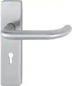 E138F&sol;202K-A4 &lpar;AR361&sol;12&rpar; Hoppe Lock Levers 57mm Centres on Plate - Satin Stainless Steel &lpar;87100964&rpar;
