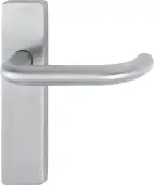 E138F&sol;202K-A4 &lpar;AR361&sol;11&rpar; Hoppe Long Plate Latch Levers - Satin Stainless Steel &lpar;87100962&rpar;