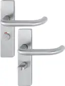 E138F&sol;202K-A4 &lpar;AR361&sol;15&rpar; Hoppe Bathroom Levers 57mm Centres - Satin Stainless Steel &lpar;87100974&rpar;