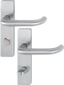 E138F&sol;202K-A4 &lpar;AR361&sol;15-78&rpar; Hoppe Bathroom Levers 78mm Centres - Satin Stainless Steel &lpar;87100976&rpar;