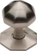 V880-SN Heritage Brass Octagon Centre Door Knob 2 &half;" Satin Nickel Finish