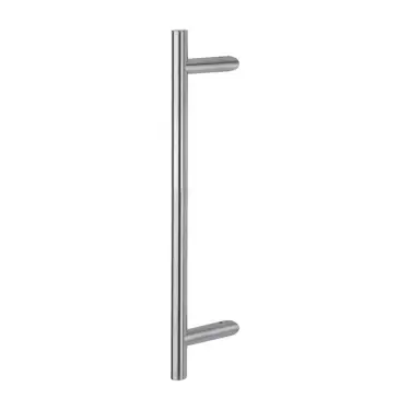 Click Here To Enlarge This Photo Of AR3625&sol;425BB-CR-WD Hoppe 25mm x 425mm Cranked T Bar Pull Handle &lpar;Back to Back Fixings For Timber Doors&rpar; - Satin Stainless Steel &lpar;87141853&rpar;