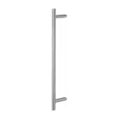 AR3625&sol;600BB-CR-GD Hoppe 25mm x 600mm Cranked T Bar Pull Handle &lpar;Back to Back Fixings For Glass Doors&rpar; - Satin Stainless Steel &lpar;87141874&rpar;