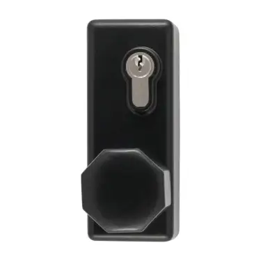 Click Here To Enlarge This Photo Of AR885K-BL Hoppe External Knob Operated Outside Access Device c&sol;w Cylinder - Black &lpar;87100225&rpar;