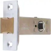AR8019-63-SC&sol;PB Hoppe Heavy Duty Tubular Mortice Latch 63mm - Satin Chrome &sol; Polished Brass &lpar;87105900&rpar;