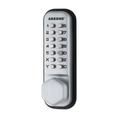 Click Here To Enlarge This Photo Of AR295MC Hoppe Push Button Digital Lock c&sol;w Holdback - Matt Chrome &lpar;87128212&rpar;