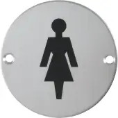AR903F-SSS Hoppe 76mm Circular Female Sign - Satin Stainless Steel &lpar;8511340&rpar;