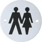 AR903U-SAA Hoppe 76mm Circular Unisex Sign - Satin Anodised Aluminium &lpar;87100544&rpar;