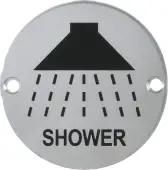 AR911-SSS Hoppe 76mm Circular Shower Symbol - Satin Stainless Steel &lpar;87105704&rpar;