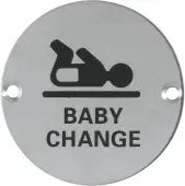 AR913-SSS Hoppe 76mm Circular Baby Change Symbol - Satin Stainless Steel &lpar;87105708&rpar;