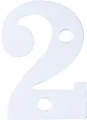 AR140&sol;2 Hoppe 50mm Numeral 2 - Satin Anodised Aluminium &lpar;8500735&rpar;