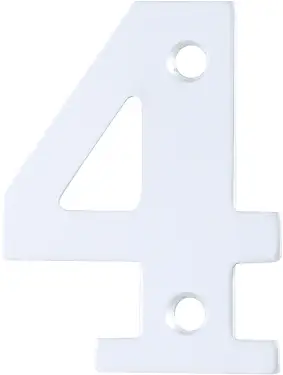 Click Here To Enlarge This Photo Of AR140&sol;4 Hoppe 50mm Numeral 4 - Satin Anodised Aluminium &lpar;8500749&rpar;