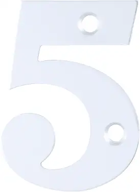 Click Here To Enlarge This Photo Of AR140&sol;5 Hoppe 50mm Numeral 5 - Satin Anodised Aluminium &lpar;8500756&rpar;