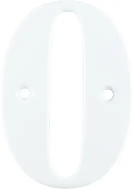 Click Here To Enlarge This Photo Of AR740-0-WHT Hoppe 79mm Face Fix Numeral 0 - White &lpar;87143519&rpar;