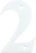 AR740-2-WHT Hoppe 79mm Face Fix Numeral 2 - White &lpar;87143575&rpar;