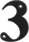 AR740-3-BLK Hoppe 79mm Face Fix Numeral 3 - Black &lpar;87143610&rpar;