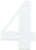 AR740-4-WHT Hoppe 79mm Face Fix Numeral 4 - White &lpar;87143631&rpar;