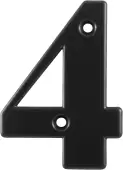AR740-4-BLK Hoppe 79mm Face Fix Numeral 4 - Black &lpar;87143638&rpar;