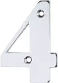 AR740-4-PCH Hoppe 79mm Face Fix Numeral 4 - Polished Chrome &lpar;87143652&rpar;