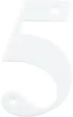 AR740-5-WHT Hoppe 79mm Face Fix Numeral 5 - White &lpar;87143659&rpar;