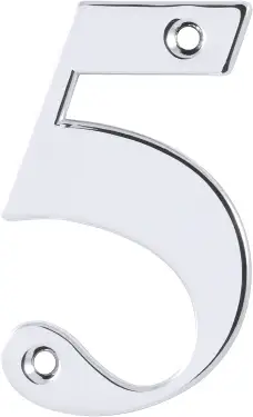 Click Here To Enlarge This Photo Of AR740-5-PCH Hoppe 79mm Face Fix Numeral 5 - Polished Chrome &lpar;87143680&rpar;